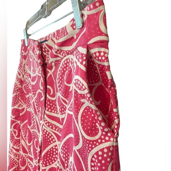 Melly M S 8 Pink Swirl Pattern Side Pickets Resortwear Athleisure Bermuda Shorts - Picture 3 of 5